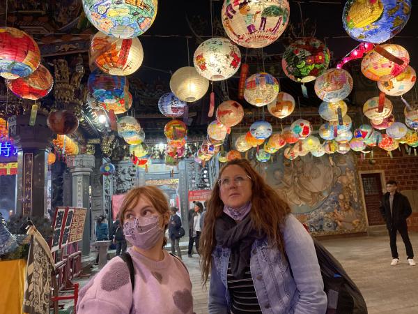 Mom and colette at Tainan lantern festival