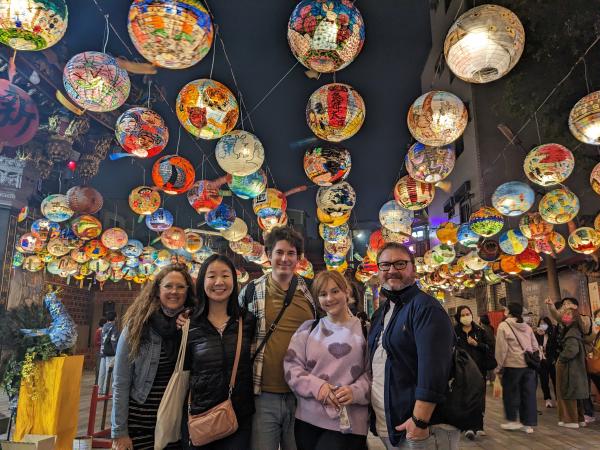 The family at Tainan lantern festival