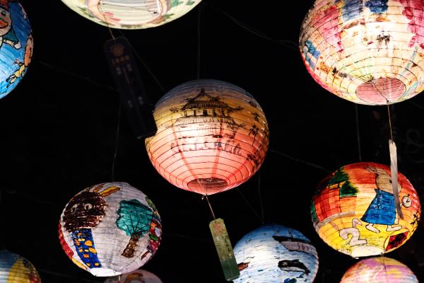 Selection of lanterns at Tainan lantern festival