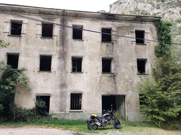 Abandoned border control building near the French Italian border