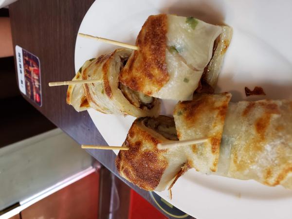 Traditional Taiwanese savory breakfast pancake