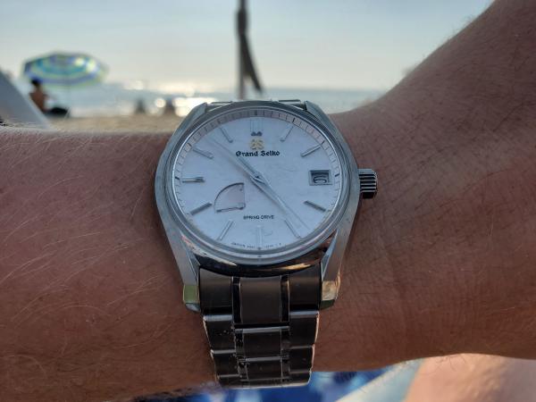 Grand Seiko SBGA413 at the beach