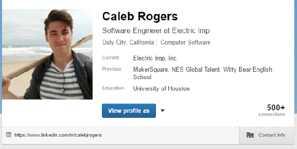 A bootcamp grad's linkedin profile summary. 