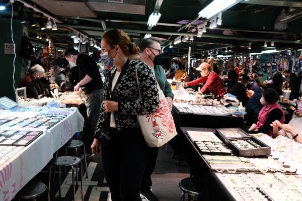 Mom and dad at the jade market