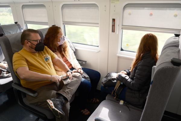 Family on the train to hualien