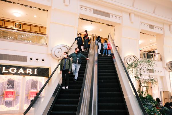 Dad in the Taipei 101 mall