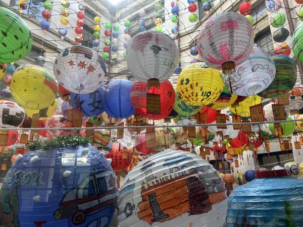 Lanterns inside the Tainan firefighter's museum.