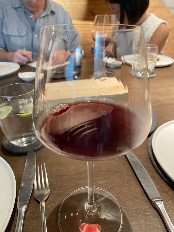 Glass of the second wine