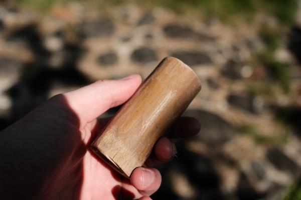 The bamboo cup used to present alcohol