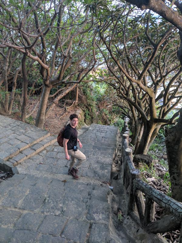 Me hiking at Yehliu geological park