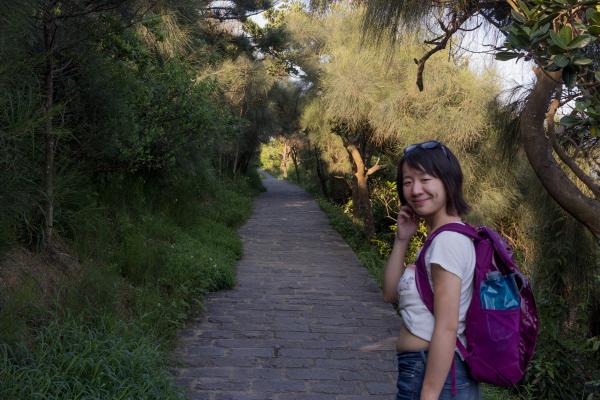 Tammy hiking at Yehliu geological park